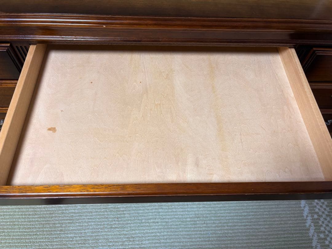 カリモク 木製 書斎机 クラシックスタイル