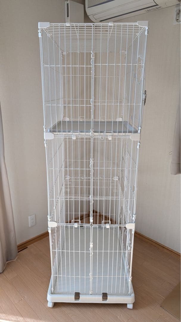 アイリスオーヤマ 猫ケージ PEC-903 3段　ホワイト