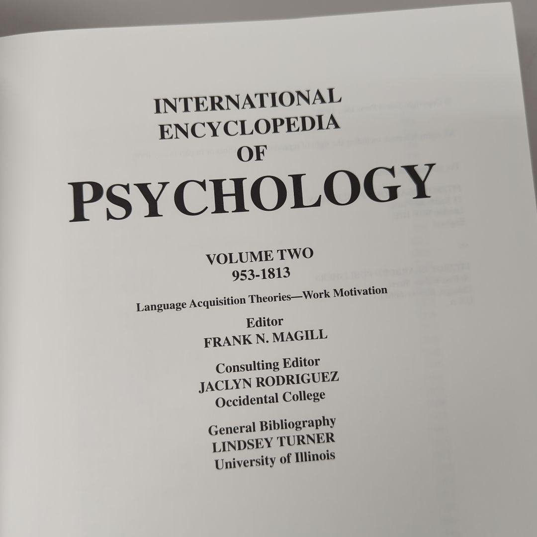 洋書 International Encyclopedia of Psychology