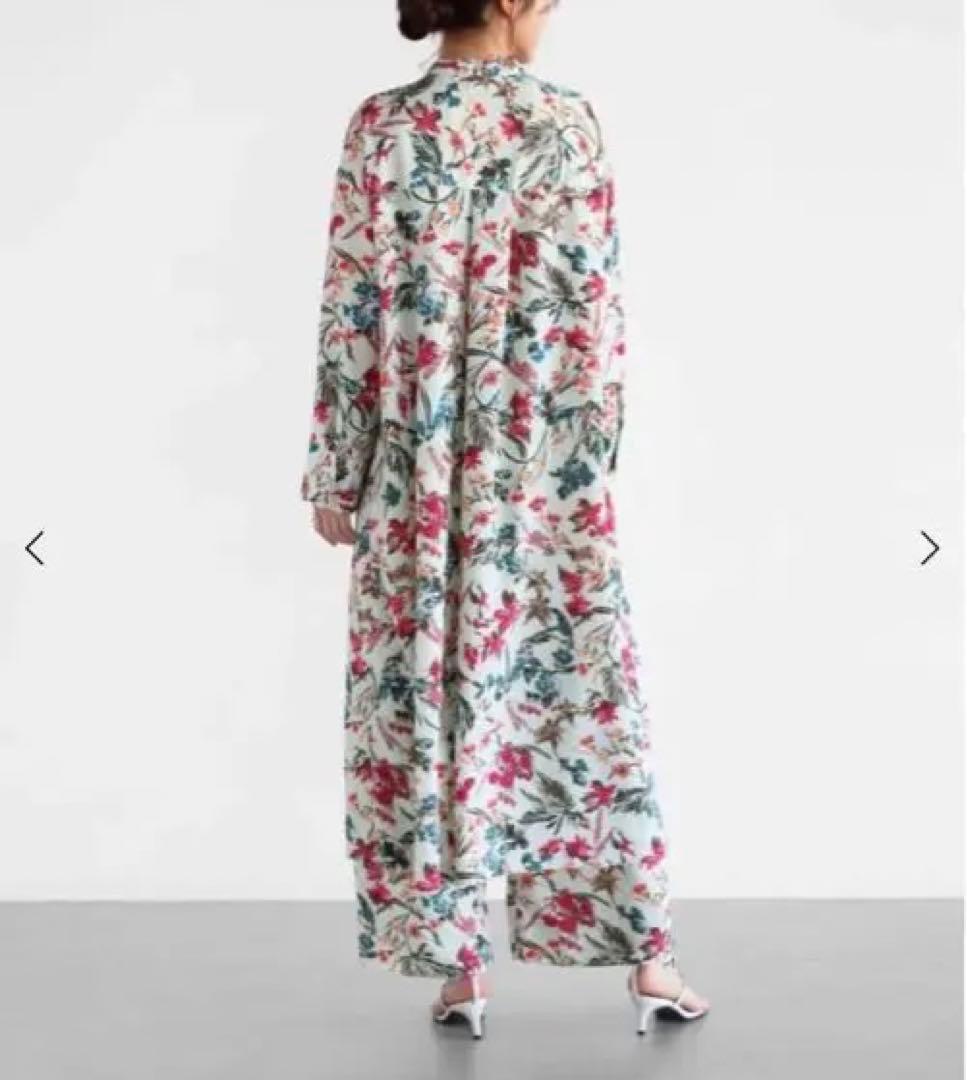 新品未使用　今期　激安　ヤマダヤ　Ample ボタニカルプリントシャツワンピース