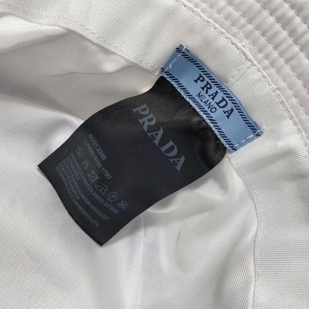 【正規・超人気商品】PRADA プラダ バケットハット キャンバス ホワイト