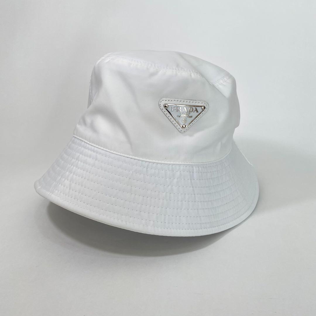 【正規・超人気商品】PRADA プラダ バケットハット キャンバス ホワイト