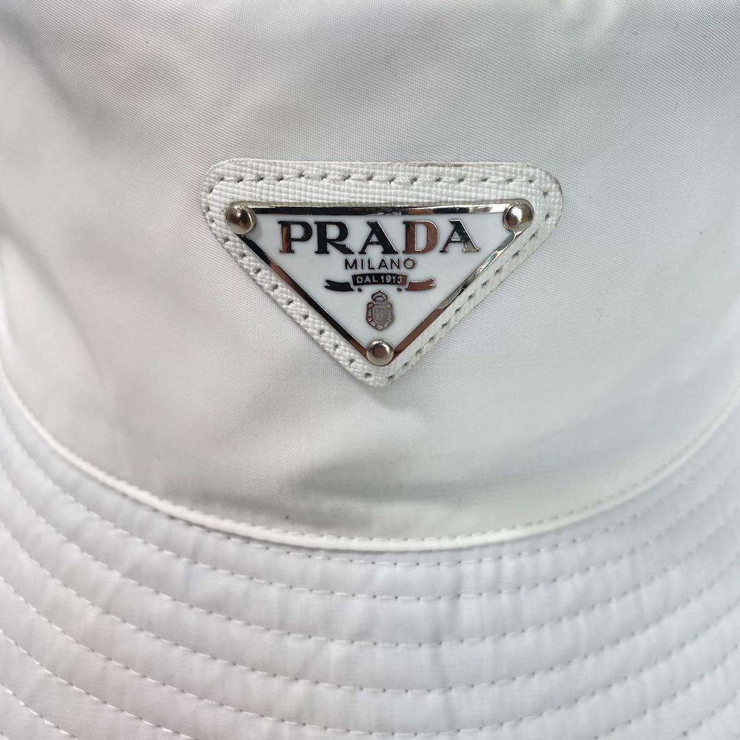【正規・超人気商品】PRADA プラダ バケットハット キャンバス ホワイト