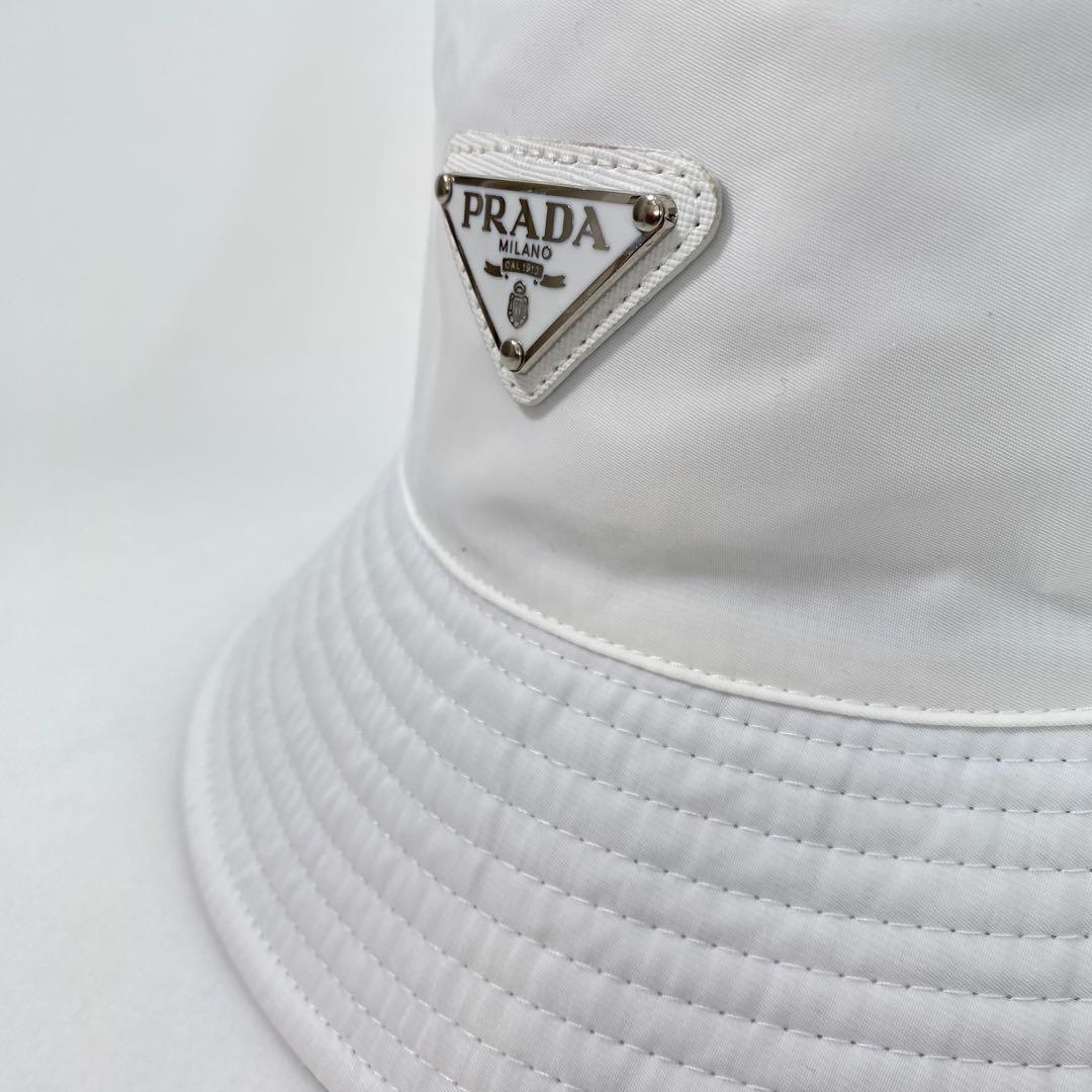 【正規・超人気商品】PRADA プラダ バケットハット キャンバス ホワイト
