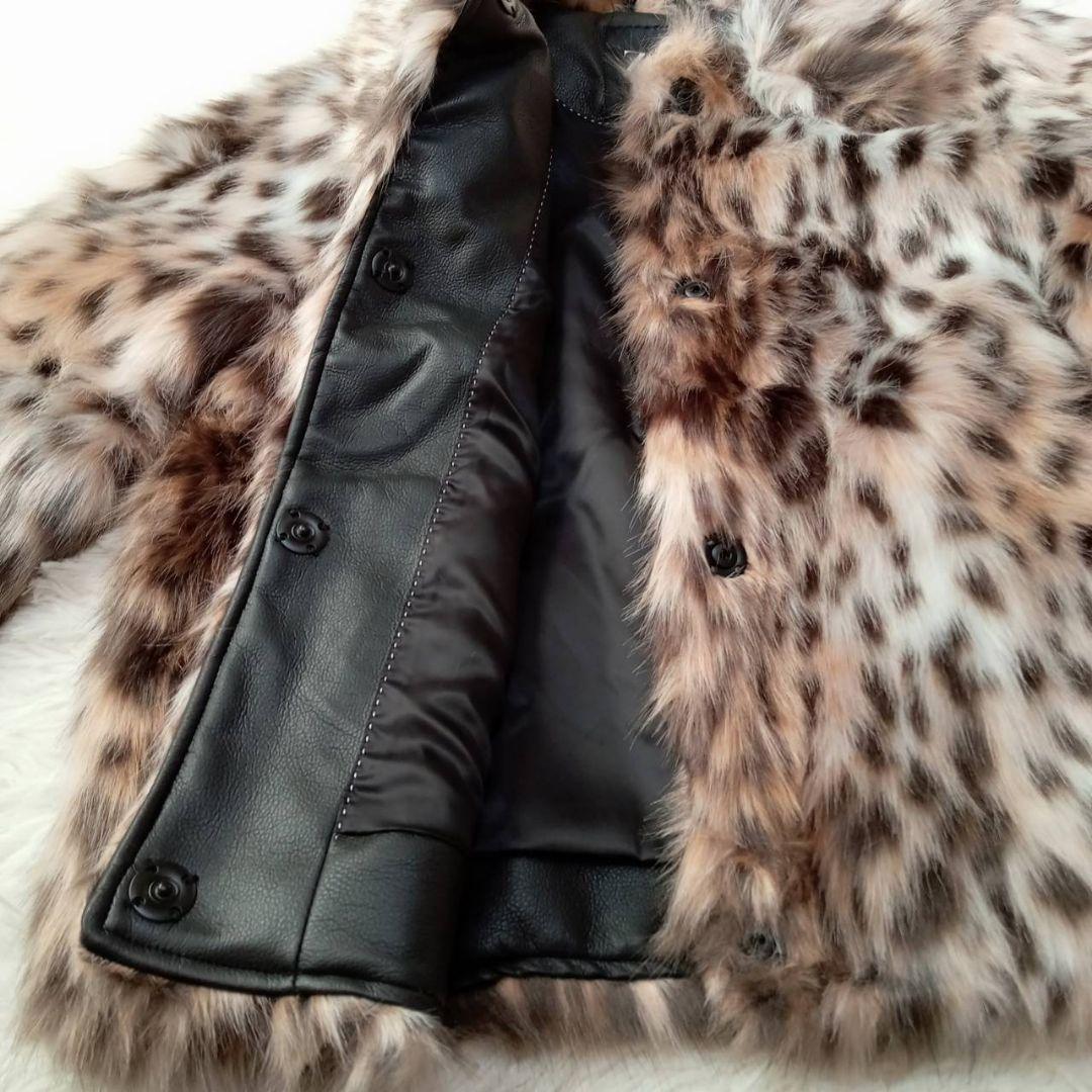 【極美品】ZARA レオパードフェイクファージャケット M　完売品