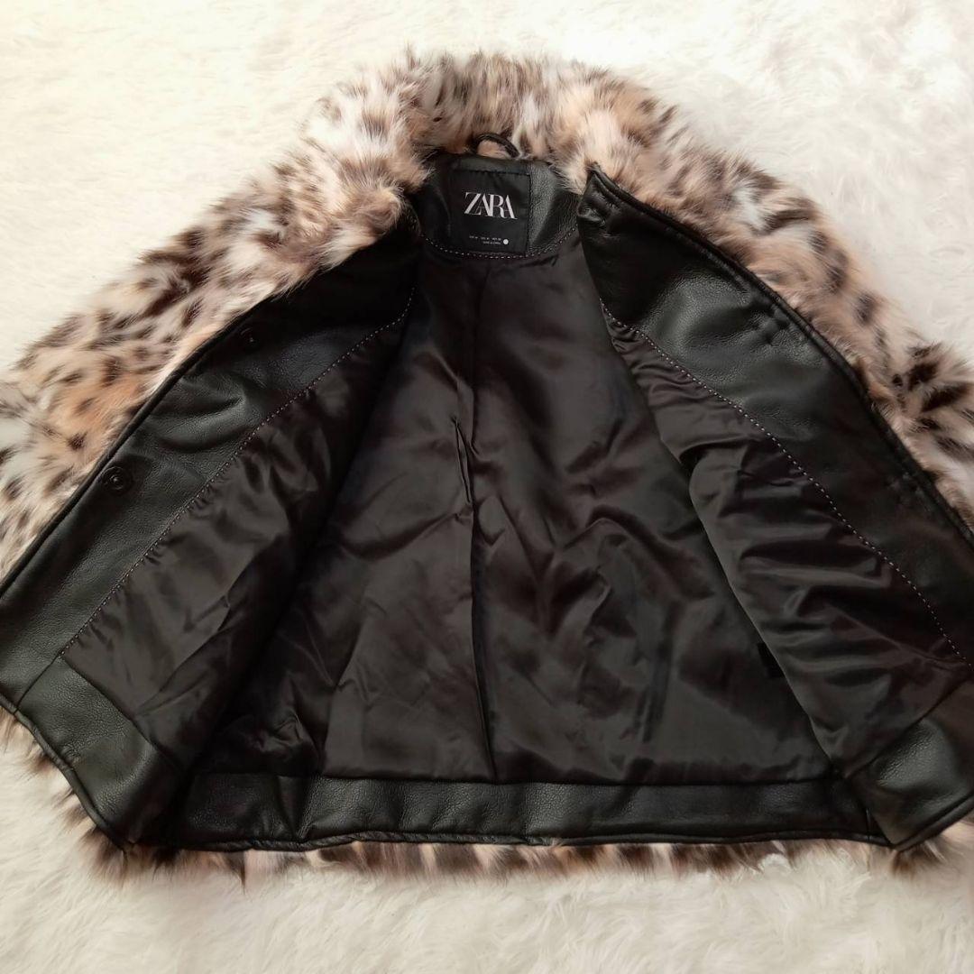 【極美品】ZARA レオパードフェイクファージャケット M　完売品