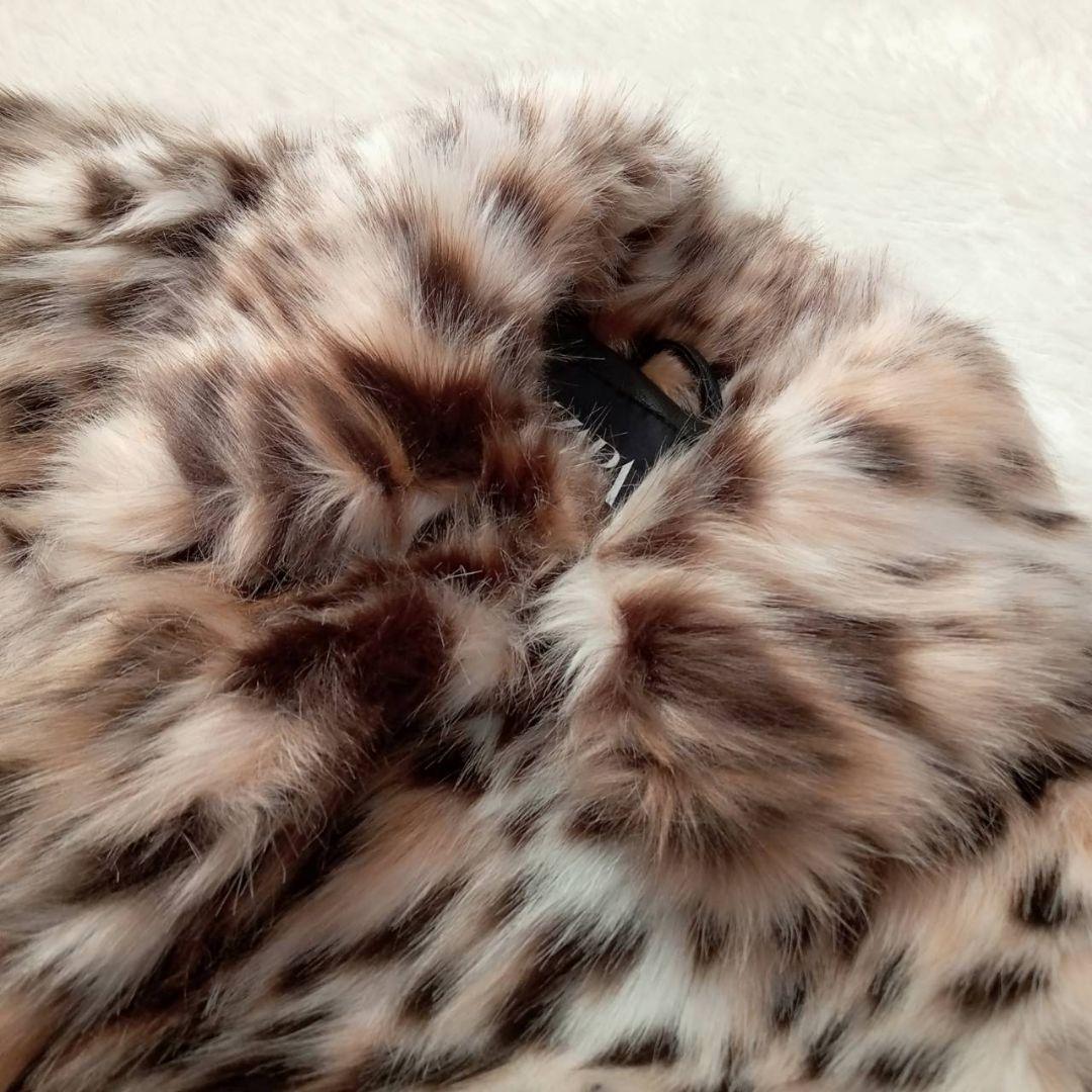 【極美品】ZARA レオパードフェイクファージャケット M　完売品