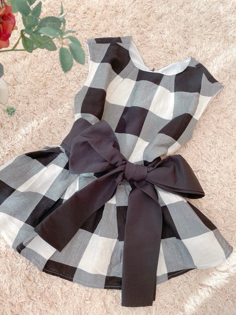 【Moe様♡】ルルウィルビー ギンガムペプラムブラウス ランダムタックスカート