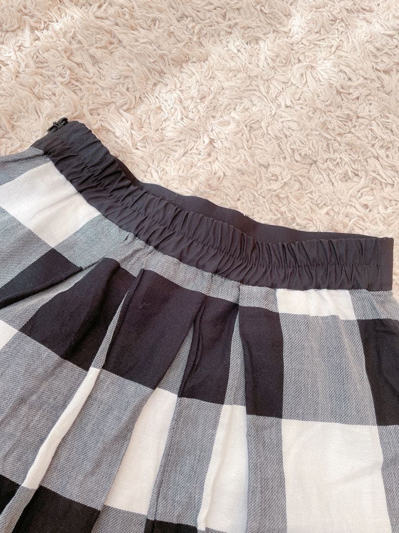 【Moe様♡】ルルウィルビー ギンガムペプラムブラウス ランダムタックスカート