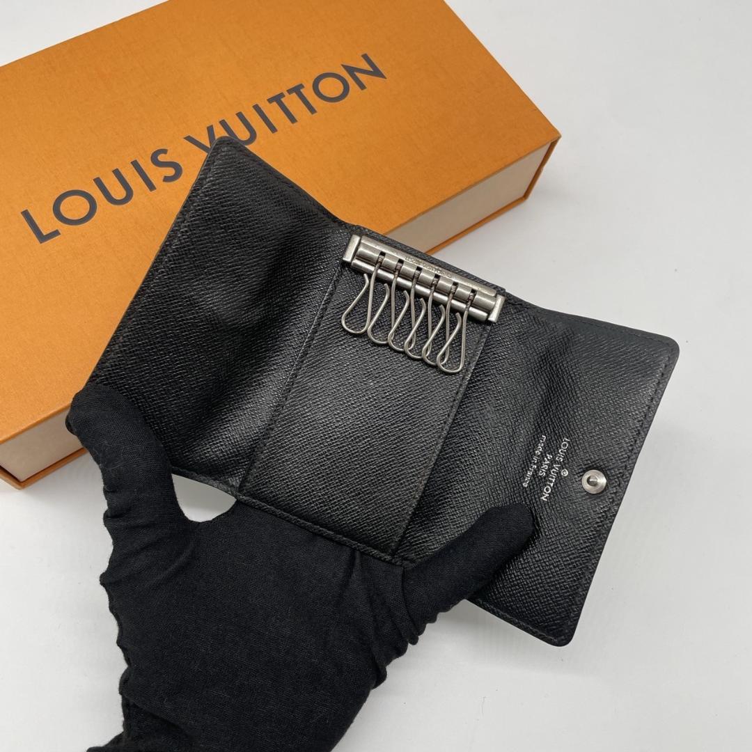 ルイヴィトン ミュルティクレ ダミエ グラフィット キーケース 6連 PVC 革