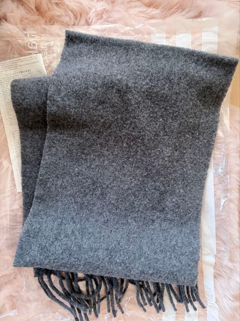 Ami paris ウール フリンジ クラシック スカーフ