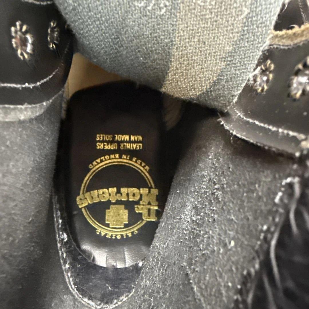 ドクターマーチン　レザーブーツ　ブラック　イングランド製　サイズ7 美品　紐なし