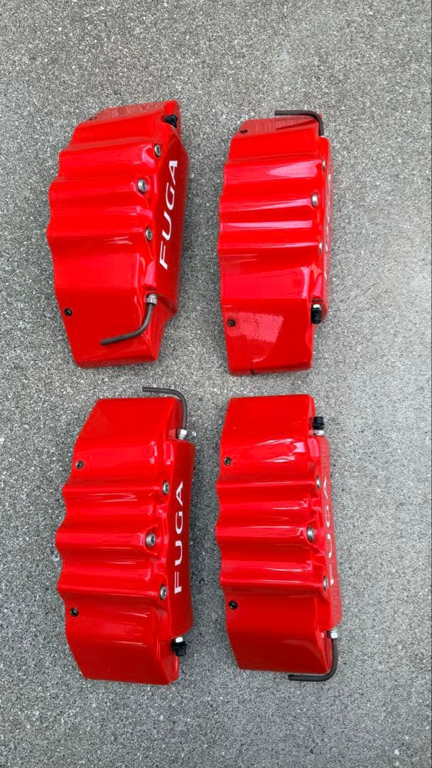 FUGA ブレーキキャリパー レッド 4個セット　ウェーバースポーツ