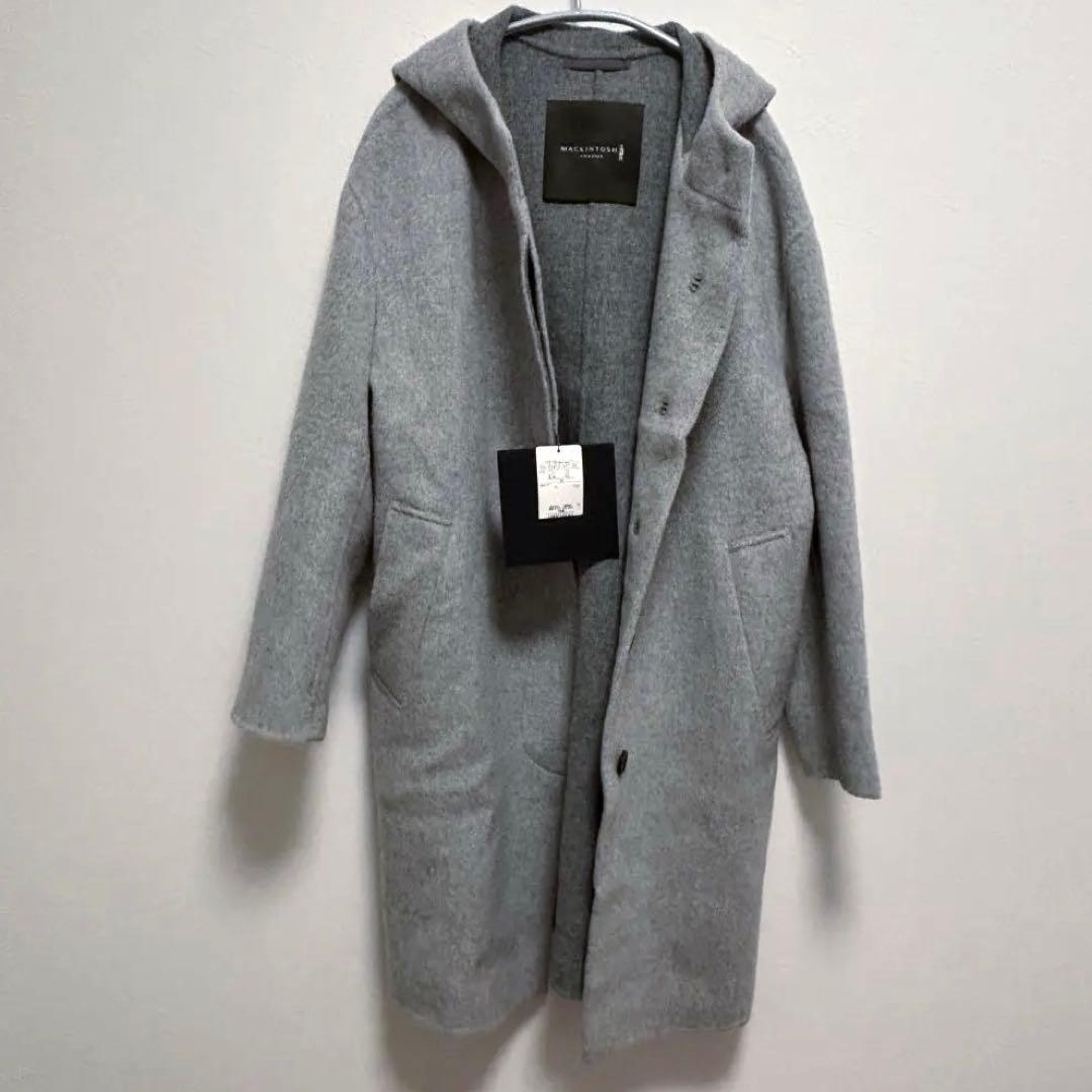 マッキントッシュロンドン グレー ウール ロングコート