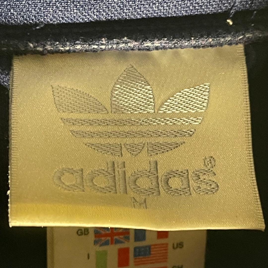 【絶妙配色カラー】アディダス80s 　刺繍ロゴ　万国旗タグ トラックジャケット