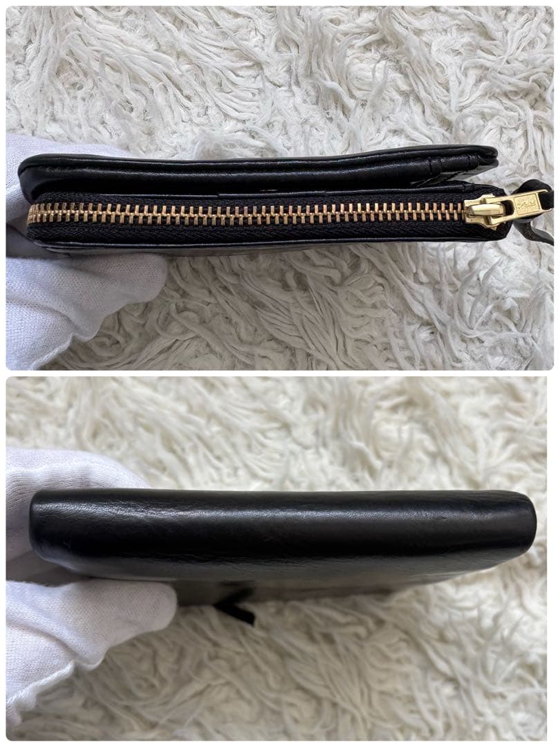 希少 美品 ポーター ソーク 二つ折り財布 コンパクトウォレット 黒