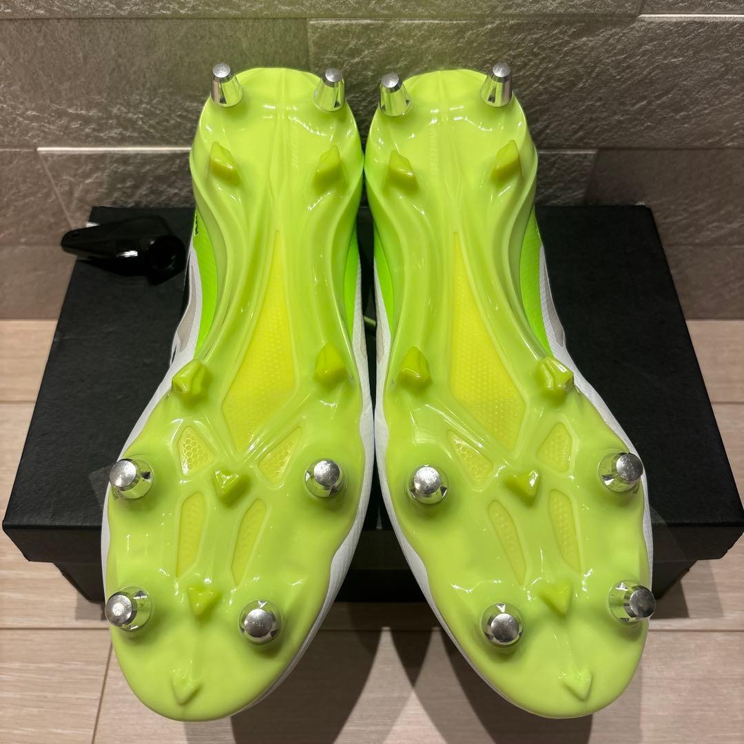 adidas adizero スパイクシューズ ホワイト/ブラック/ライム