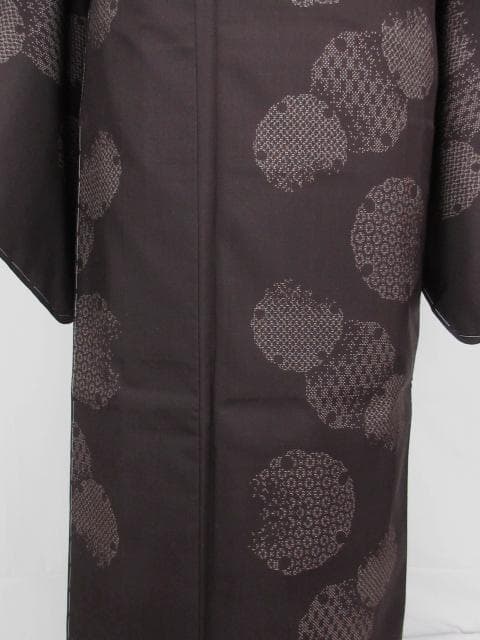 新古品！東京ますいわ屋＊純泥染＊７マルキ＊本場大島紬＊着物＊１６５ｃｍ＊裄６８