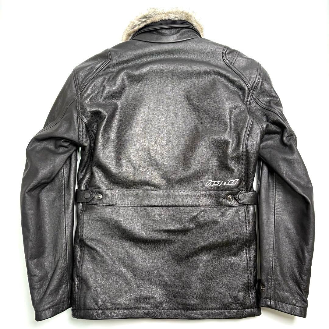 【牛革】HYOD レザージャケット 黒 GREEK D30 ライダース L 本革
