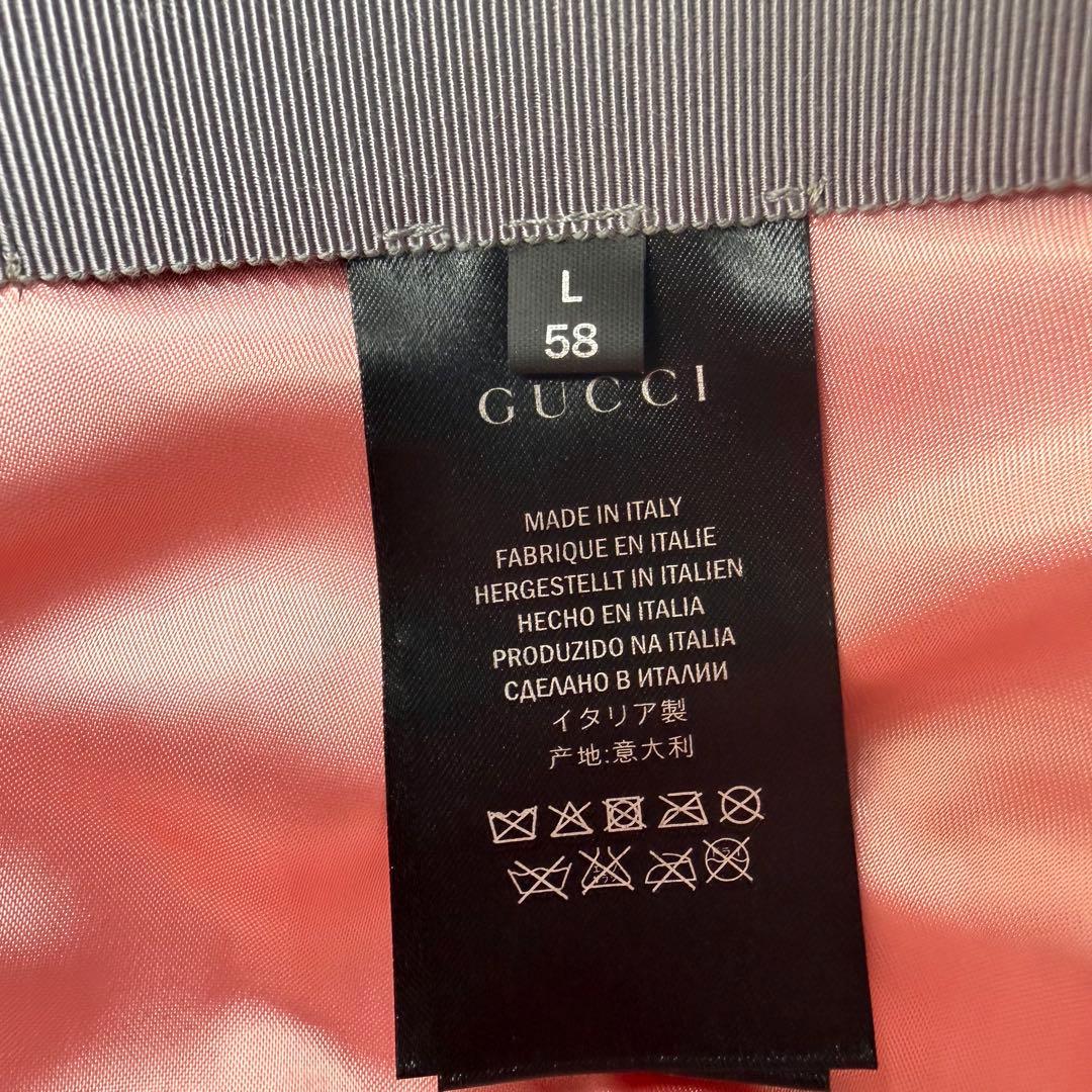 極美品　グッチ　キャット　うさぎフェルトハット　帽子 Lサイズ