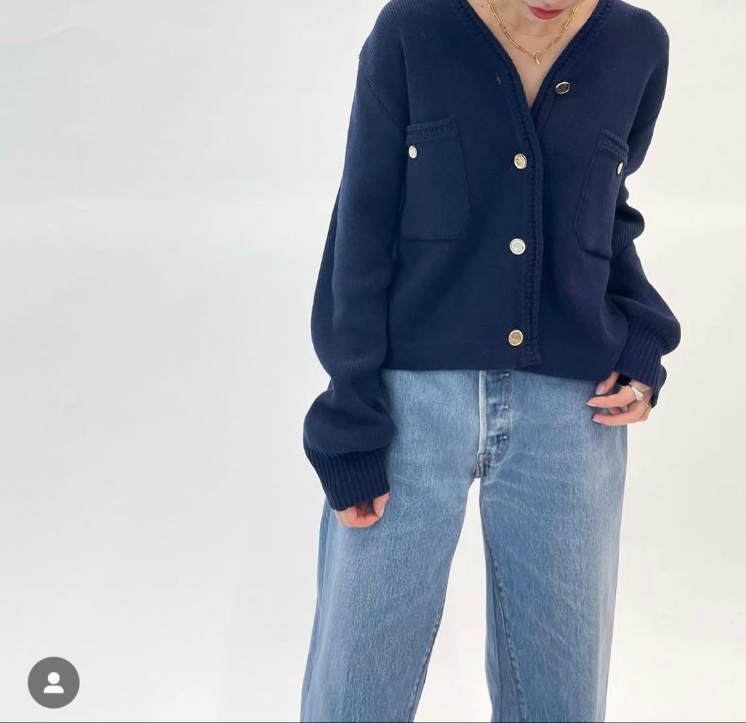 Plage ゴールドボタンニットジャケット