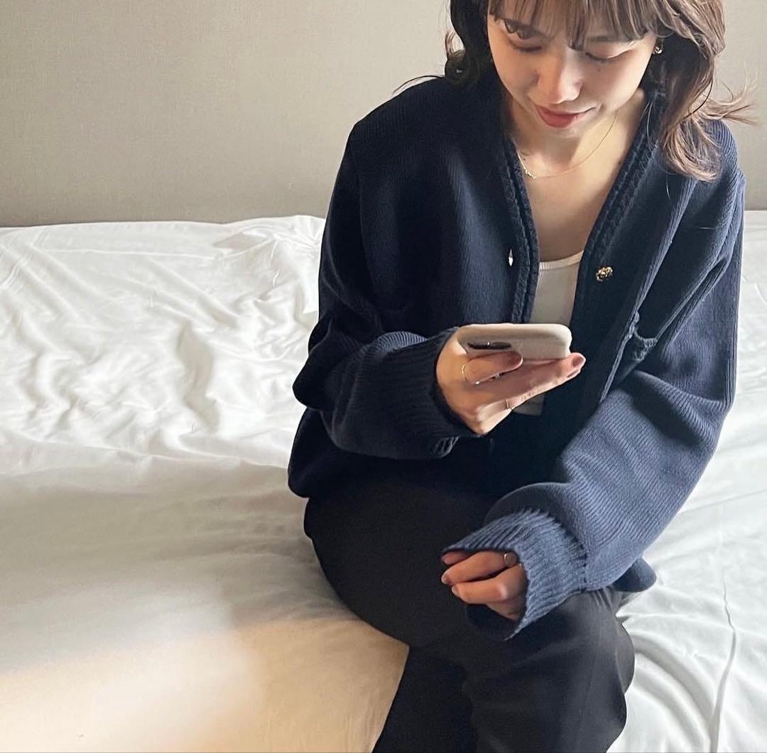 Plage ゴールドボタンニットジャケット