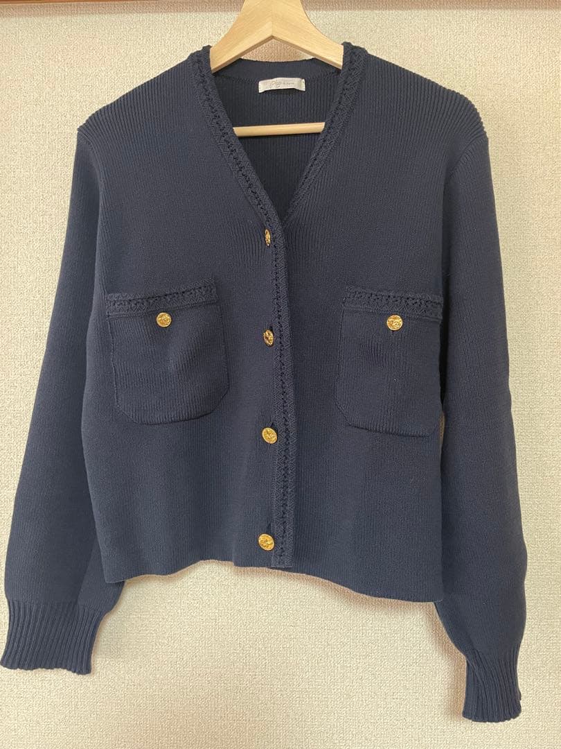 Plage ゴールドボタンニットジャケット