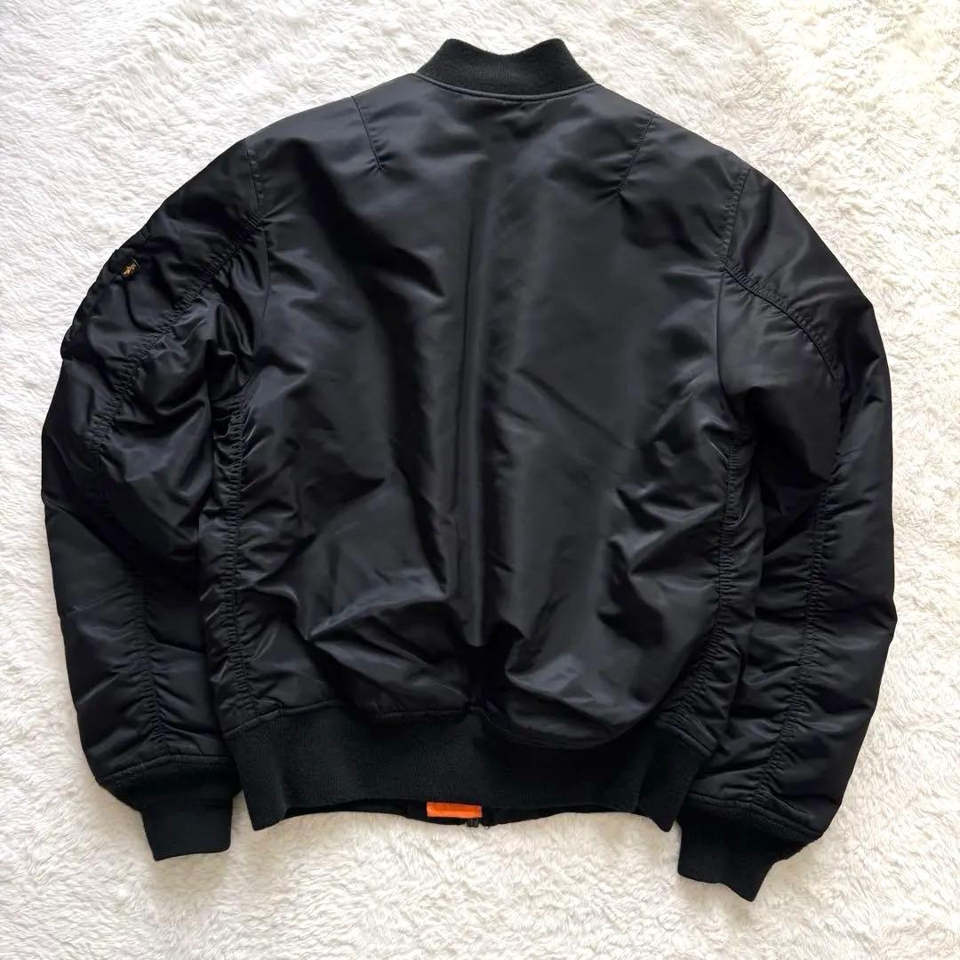 ✨MA-1！ALPHA INDUSTRIES L ブラック リバーシブル 短丈