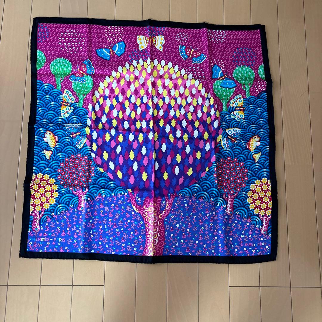 エルメス　スカーフ　美品　箱付　タグ有