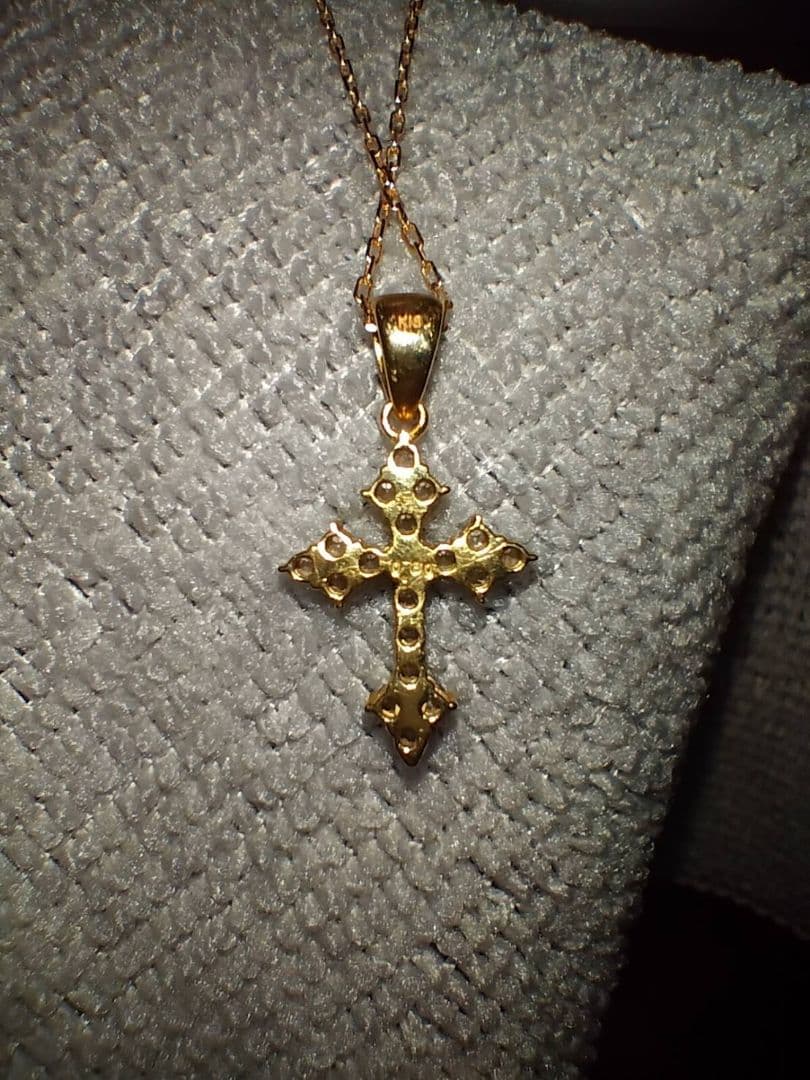 リモ　K18 YG 十字架　ネックレス　40cm