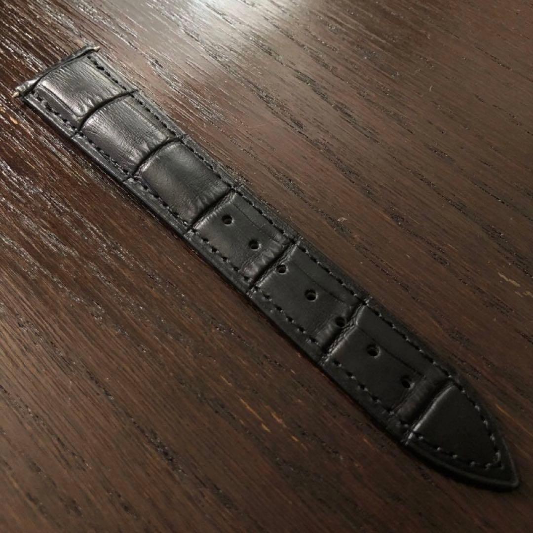 【オメガ純正】OMEGA 革ベルト 尾錠 19mm 革バンド 黒