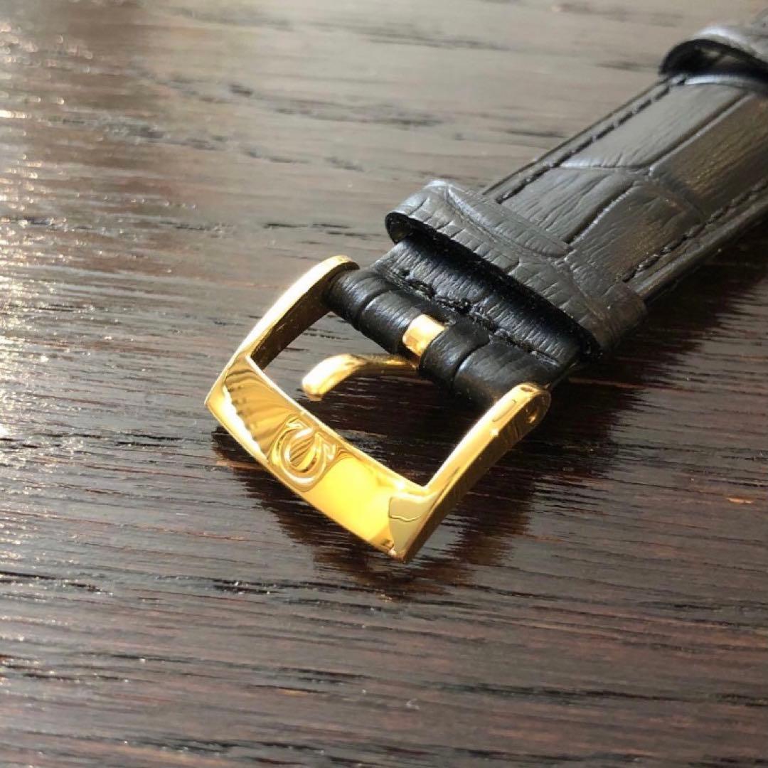 【オメガ純正】OMEGA 革ベルト 尾錠 19mm 革バンド 黒