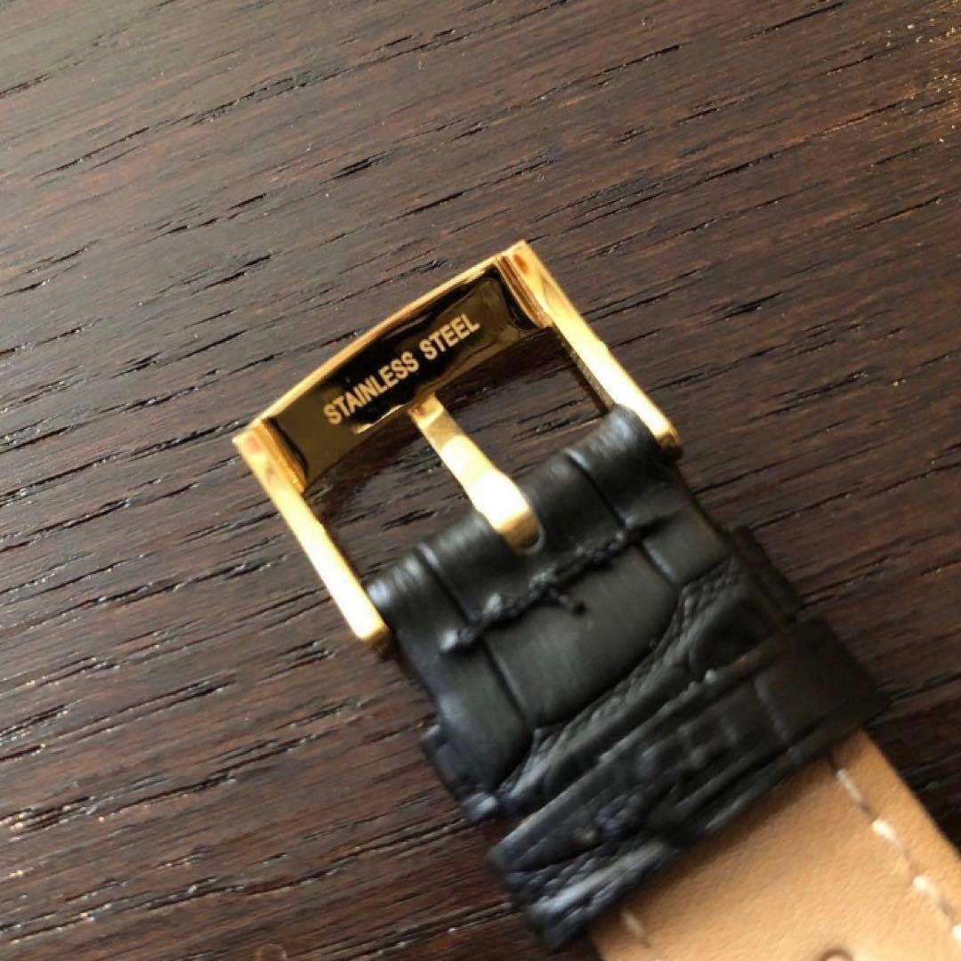 【オメガ純正】OMEGA 革ベルト 尾錠 19mm 革バンド 黒