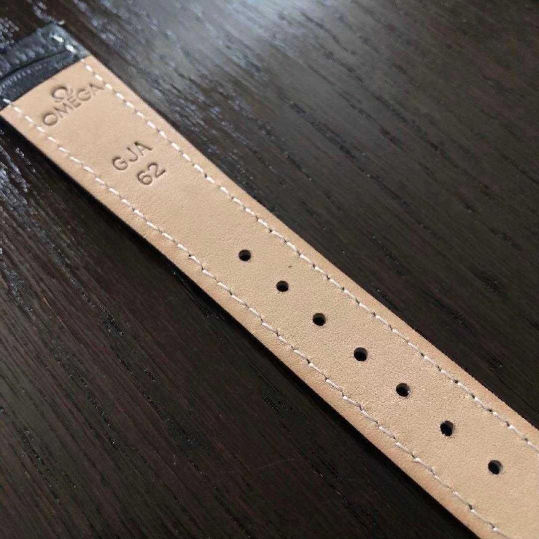 【オメガ純正】OMEGA 革ベルト 尾錠 19mm 革バンド 黒