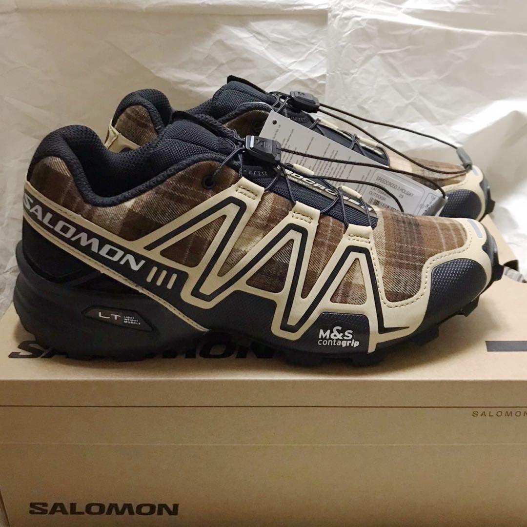 SALOMON ホリデーコレクション スピードクロス3 チェック 23.5