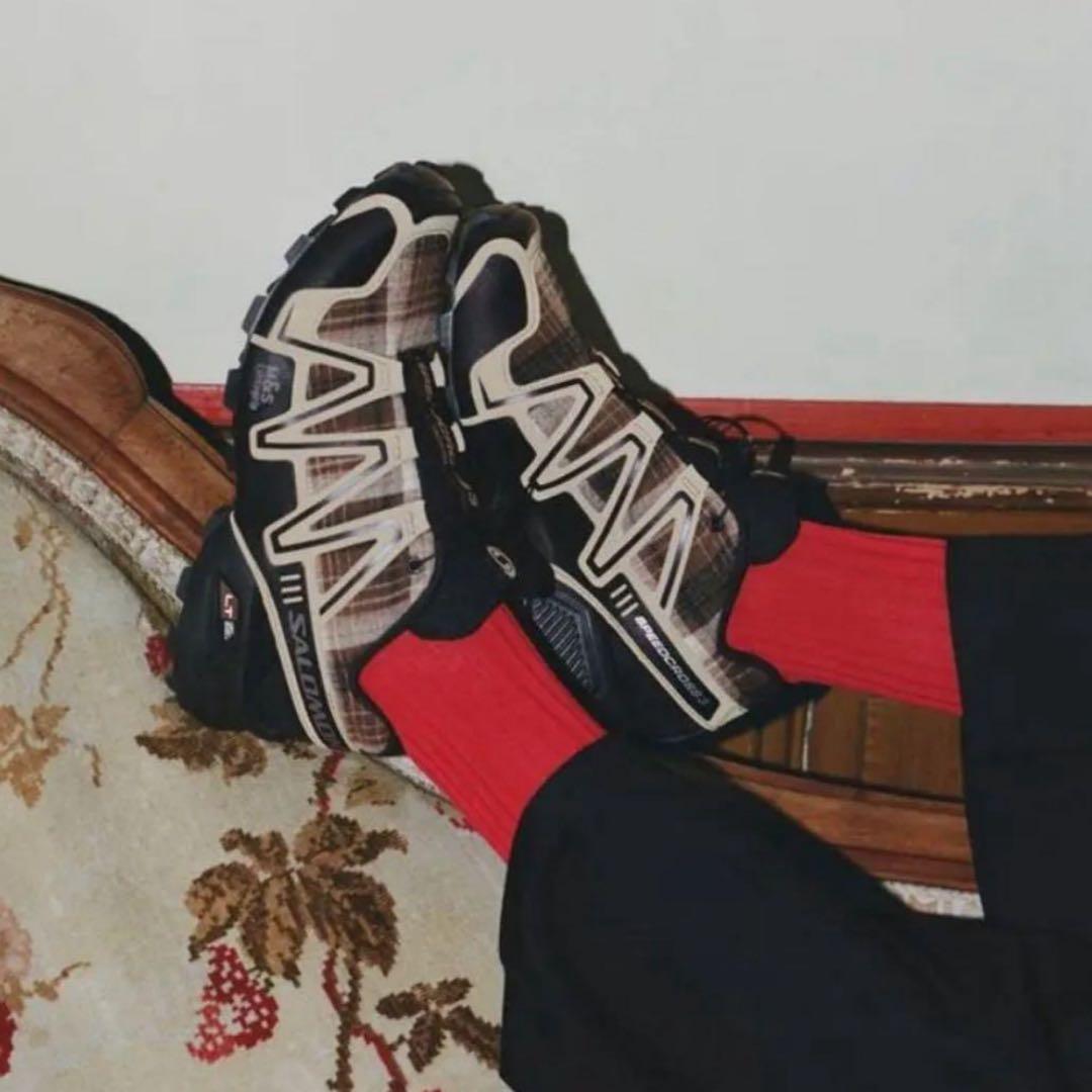 SALOMON ホリデーコレクション スピードクロス3 チェック 23.5