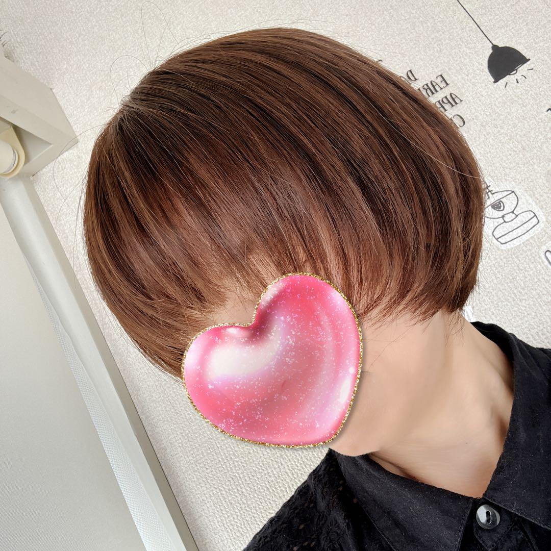 ★サラサラ高級人毛100%★マッシュショート　ブラウン　フルウイッグ　かつら