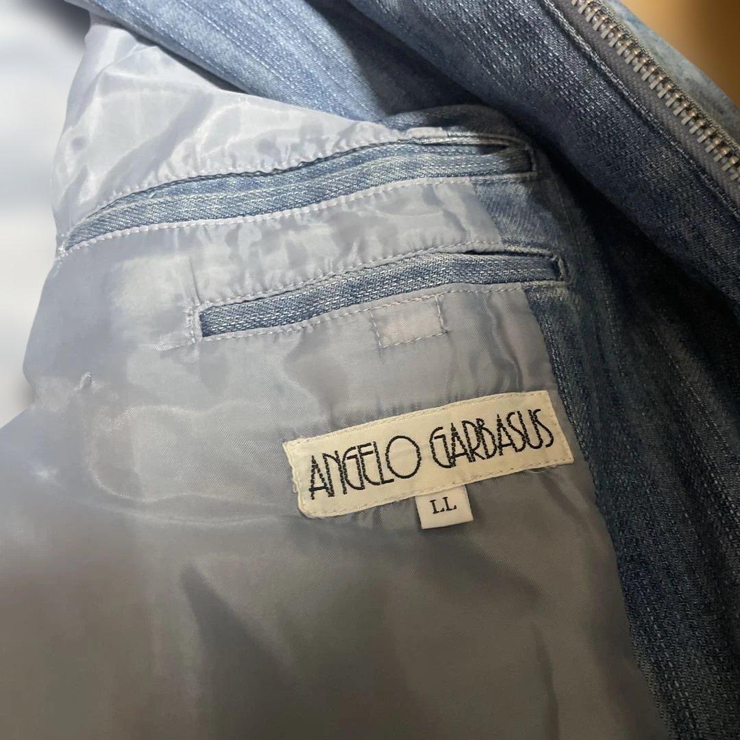 アンジェロ刺繍入りライトブルーデニムジャケットLL