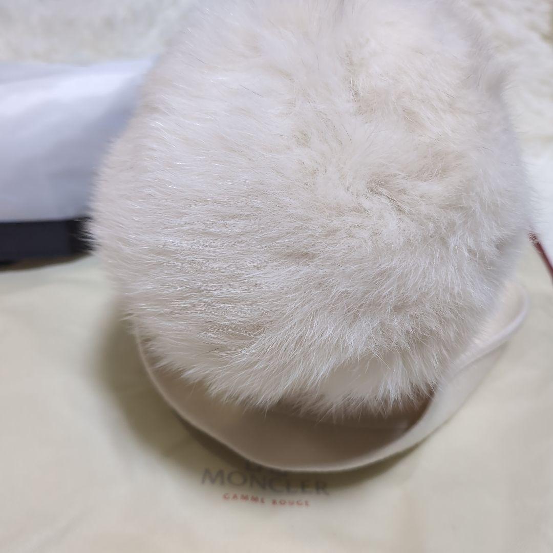 スノーホワイト❀MONCLER 国内正規品 フォックスファーウールハット
