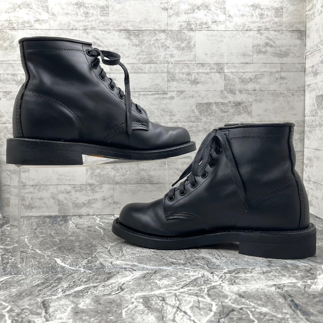 【美品】 チペワ 6インチ ユーティリティ ブーツ US7 ブラック USA製