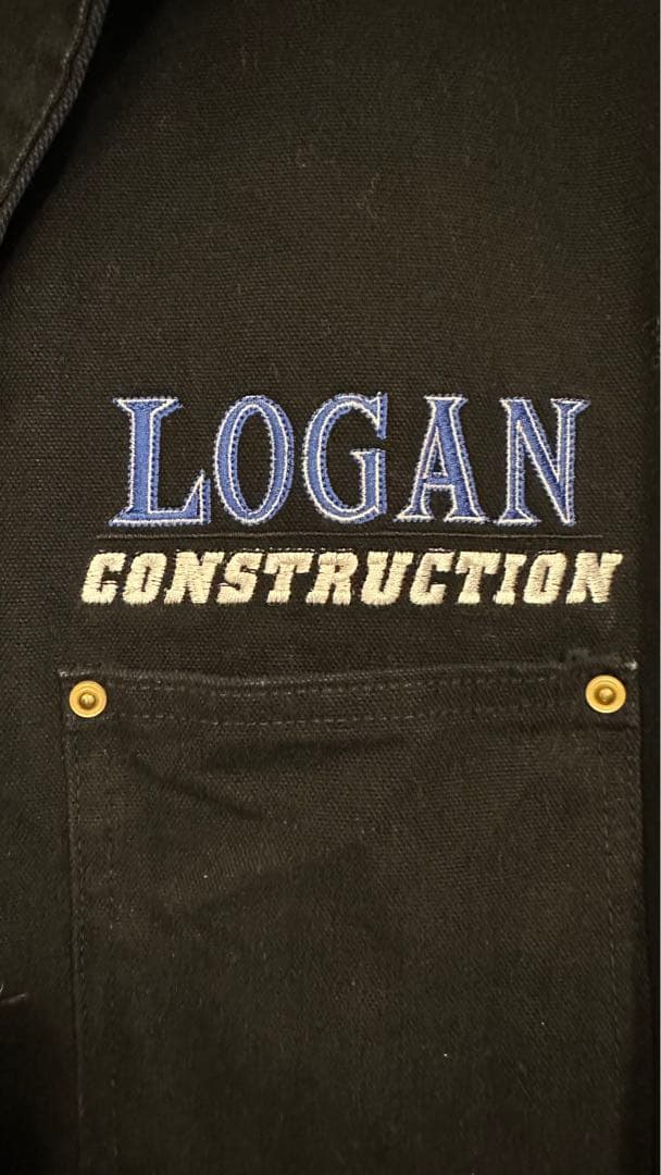 Carhartt カバーオール　ブラック　ブラウン　企業ロゴ