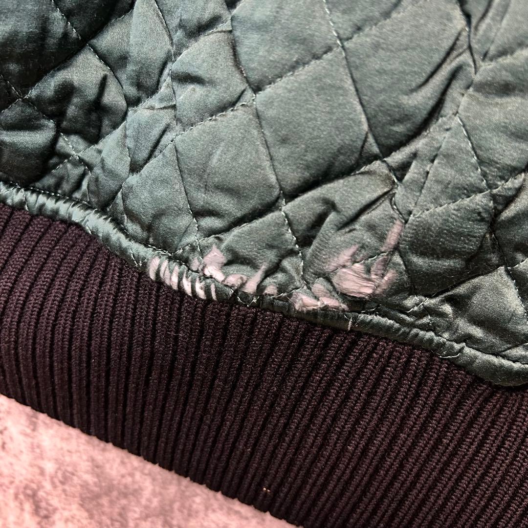 【最高峰】DRAWER 本革スタジャン　オールブラック　ウール/シルク混　38