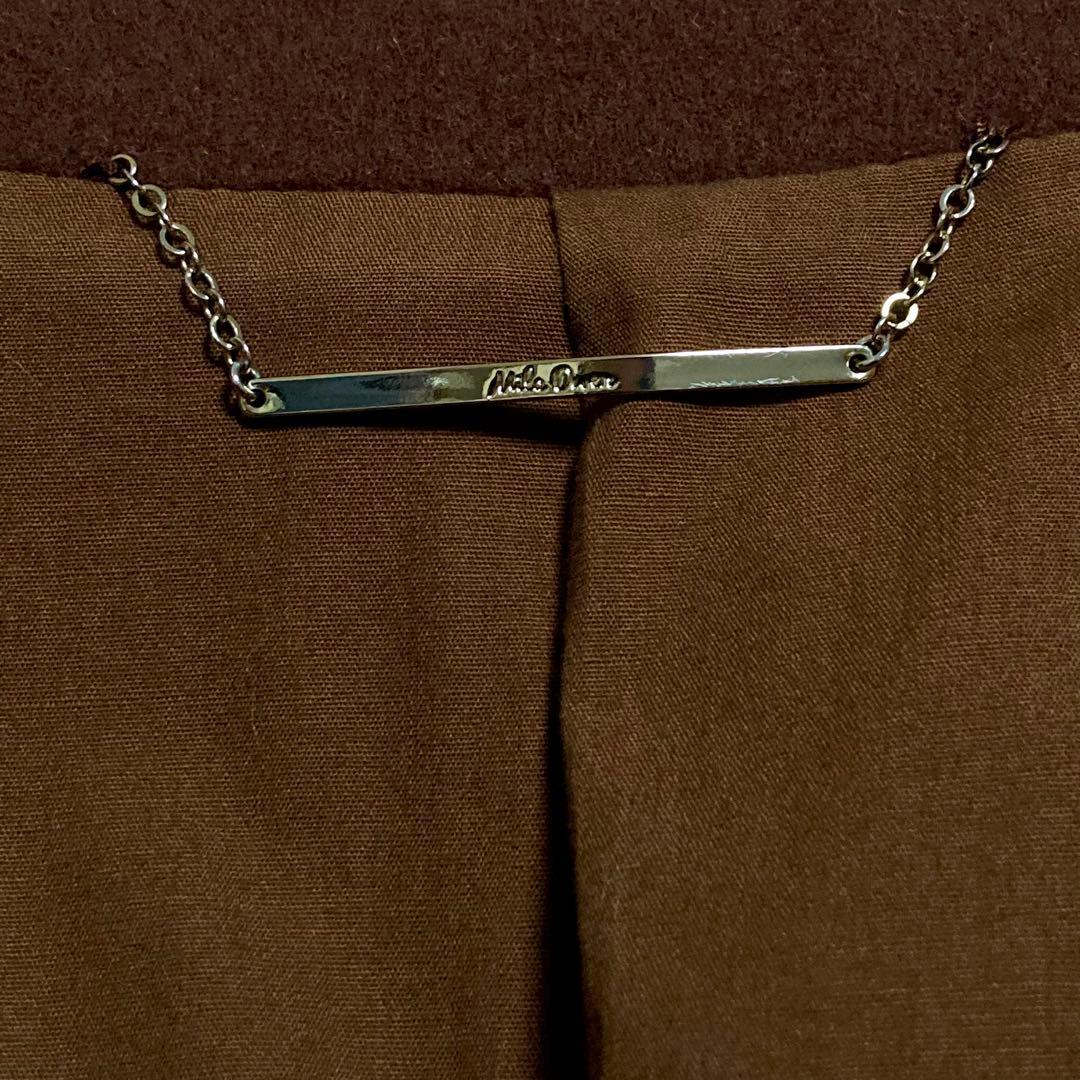 ミラオーウェン　ガウンコート　ピュアウール100% フリーサイズ　ブラウン