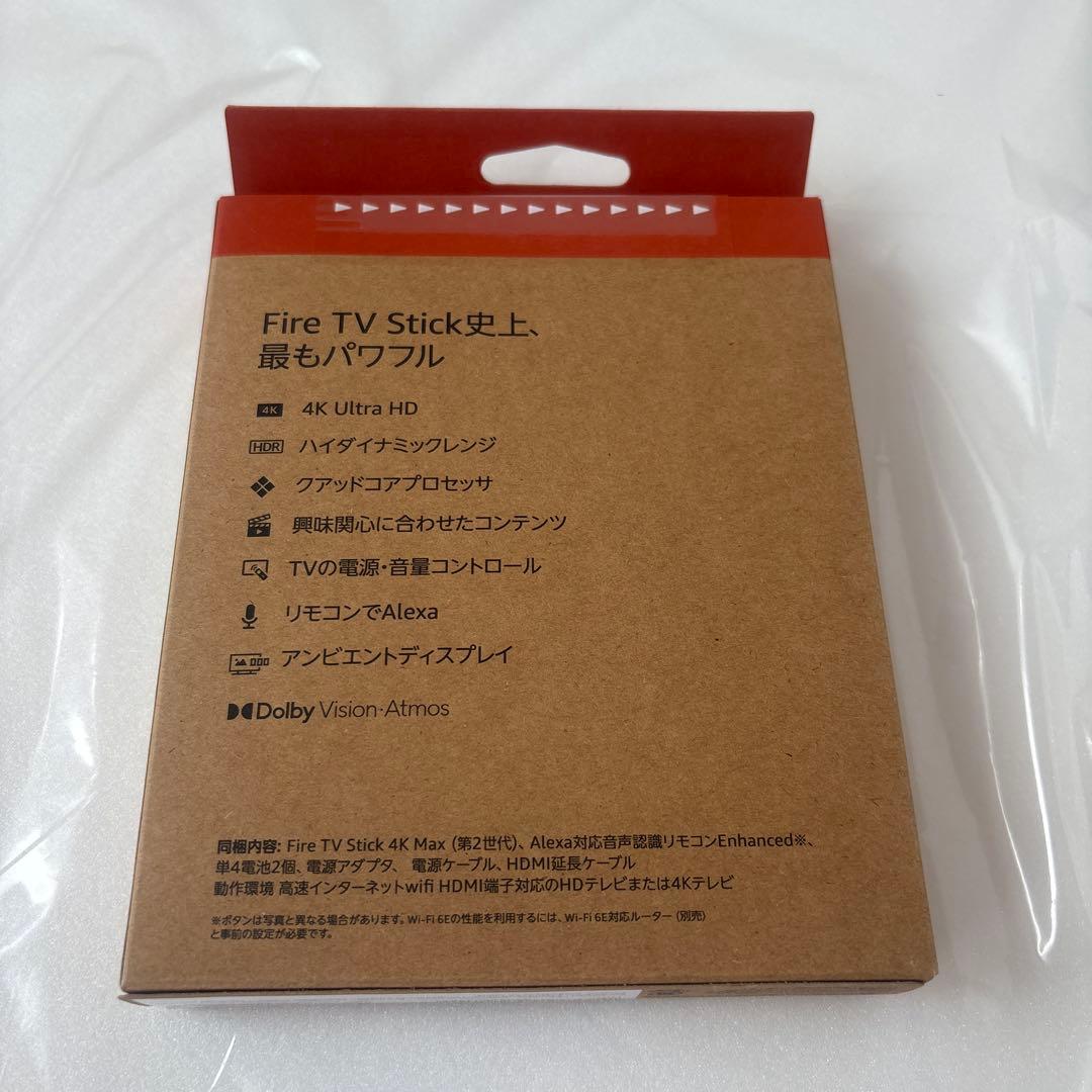 新品未開封：Fire TV Stick 4K Max 16GB Wi-Fi 6E