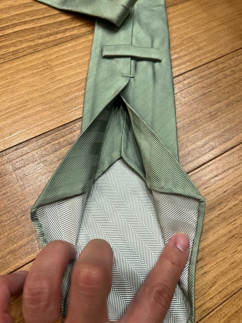 E. Marinella セッテピエゲ フォデラータ ライトグリーン　耐久性高い