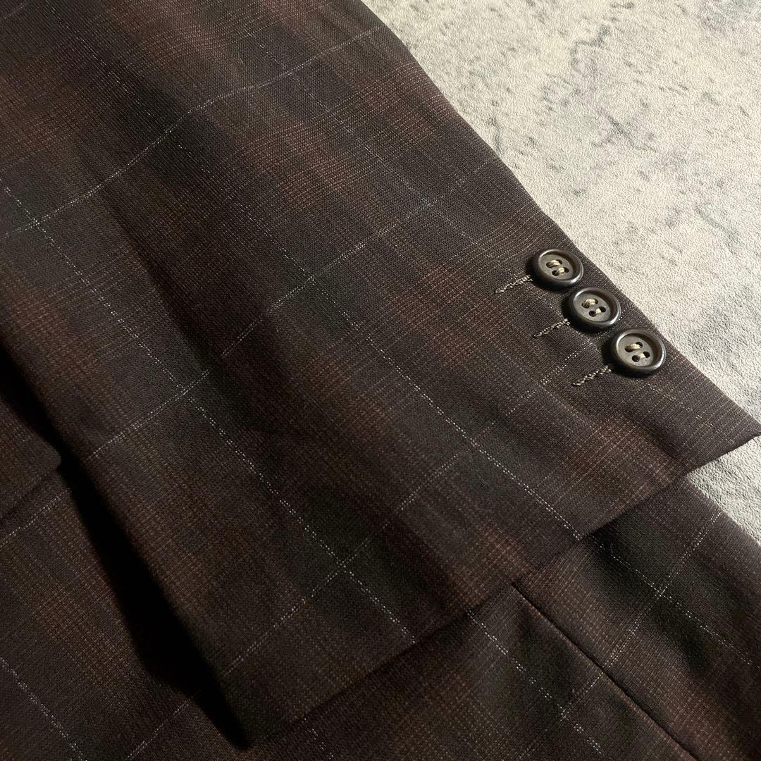 未使用 OLD GUCCI ネクタイ オッドベスト チェック柄 3ピース スーツ