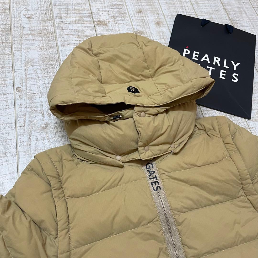 新品 パーリーゲイツ ダウンジャケット 高級 ベージュ Mサイズ（4）