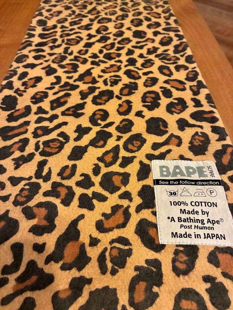 初期Leopard Camo マフラー ape BAPE エイプ 豹柄　カモ