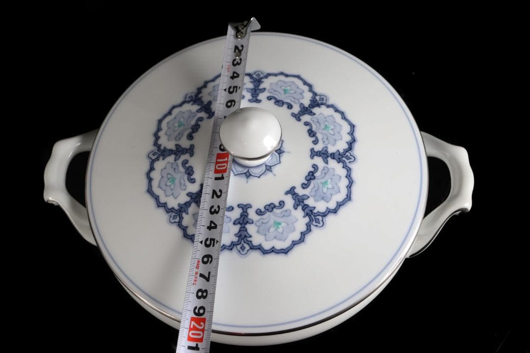 大倉陶園 呉須正倉院 スープチュリーン ソースボートプラチナ彩ハンドペイント