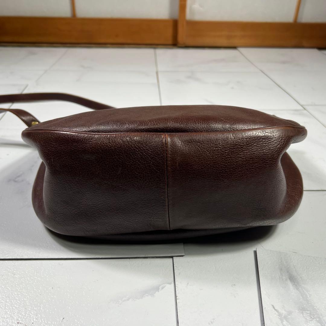 L BISONTE イルビゾンテ ハーフムーン ショルダーバッグ ブラウン